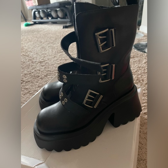 Cider chunky heeled boots - Picture 3 of 4